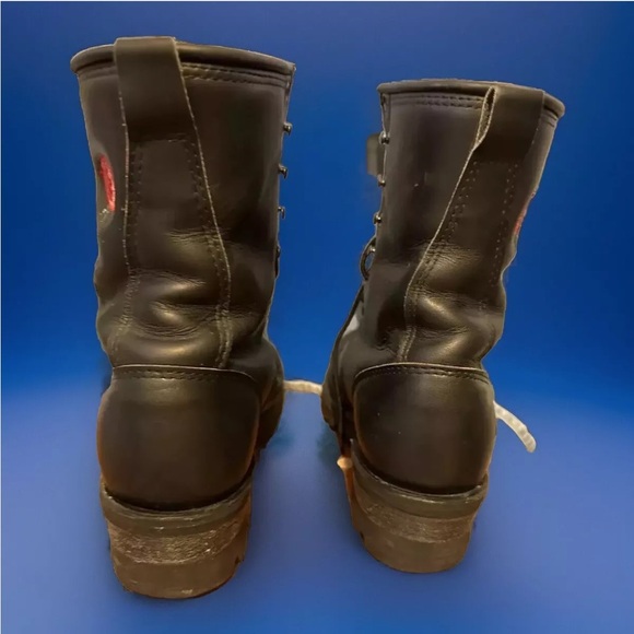 Double H motorcycle boots w/embroidered rose - Picture 6 of 8